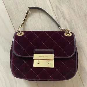 Michael Kors Sloan Quilted Velvet Purse